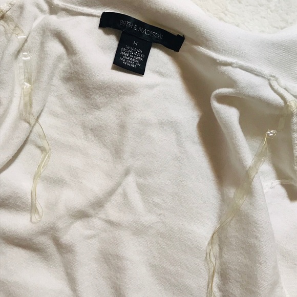 89th & Madison White Cardigan Size M - Picture 3 of 5